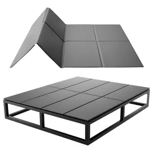 Queen Size Bunkie Board, 80.3 x 60.2 Inches, Foldable Under Mattress Support with Hook-and-Loop Straps, PP Core And 600D Oxford Fabric Cover, Anti-Sag Design for Metal Frames, Bunk Beds And Sleeper Sofas