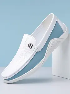 Men's Business Casual Shoes, Slip-On Oxford Design, PU Material, All-Season Wear, Comfortable Office Footwear, Elegant Style, Flat, Rubber