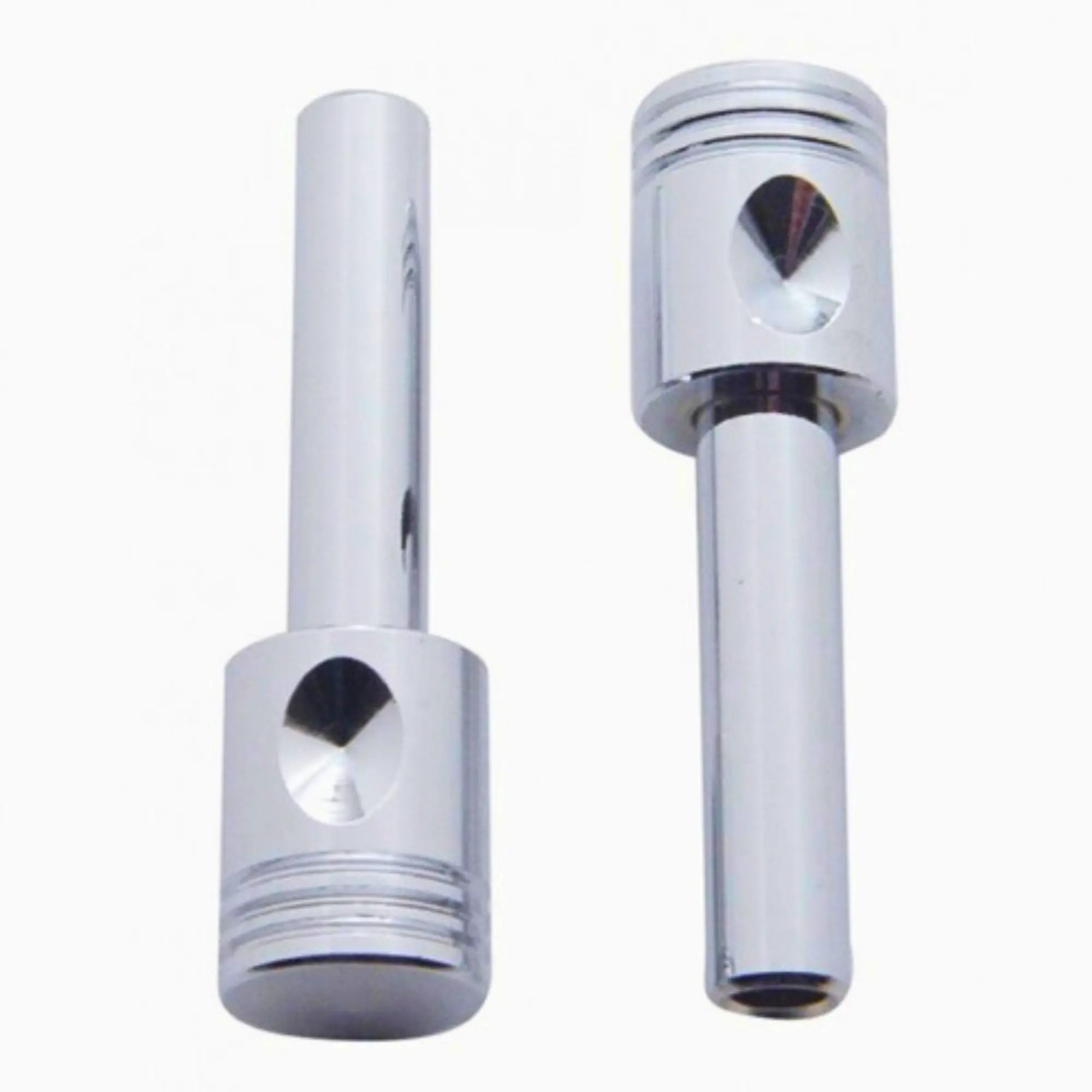 United Pacific 70035 - Chrome Piston Door Lock Doorknobs (Pair), Doorknob