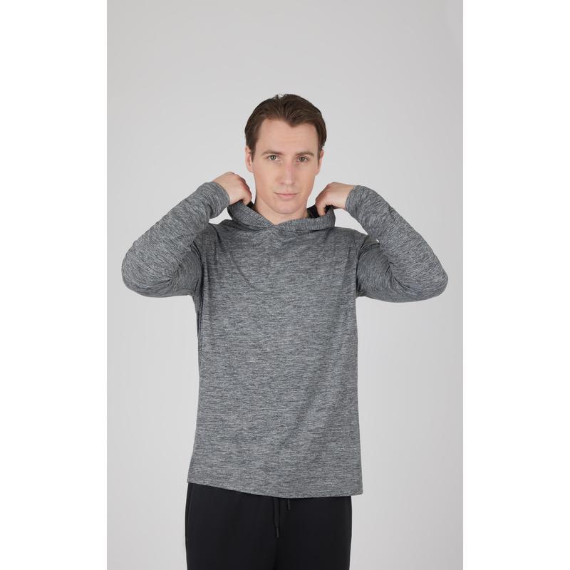 Men's Cationic Long Sleeve Hooded Shirt