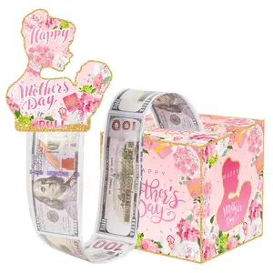 Gradient Flower Basket Mother's Day Gift Box, Surprise Money Drawer, Home Decoration Cash Gift Box, Perfect Birthday Present