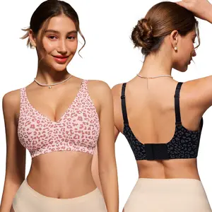AsFairy Women Deep V Bra Push Up Plunge Wireless Long Wing Seamless Supportive Full Coverage Bralettes summervibes Minimalist