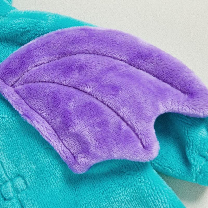 Baby Boys Halloween Dragon Costume Long Sleeve Hooded Zip Up Jumpsuit for Cosplay Costume