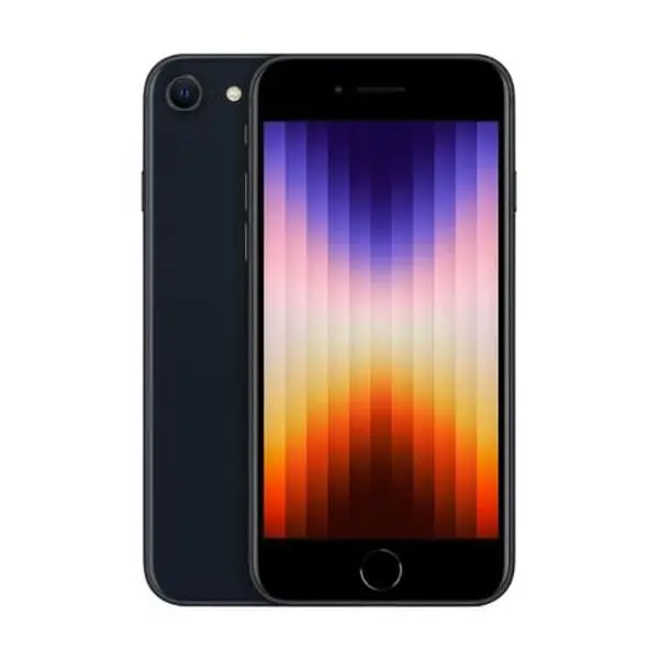 Refurbished iPhone SE 2022 (Unlocked) - Midnight, 64GB - Acceptable Condition with 1-Year Warranty by Plug - 100333