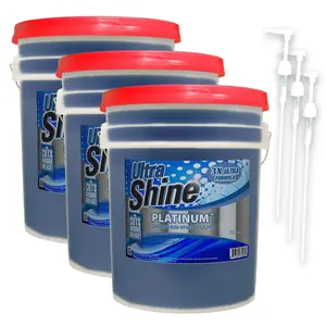 Ultra Shine™ 3 Pack 3X Platinum™ Dishwashing Liquid Grease Remover, 5 Gal, Blue