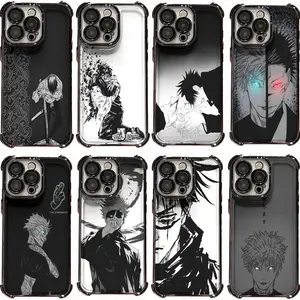 Black & White Jujutsu Kaisen Anime Phone Cases for iPhone 17 Air 16 Pro Max 15 14 Plus 13 12 11 Satoru Gojo Protective Cover