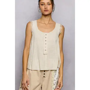 Lace Whisper Knit Tank by POL