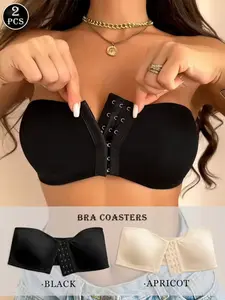 Women's Strapless Bra, Soft Lift, Breathable, Detachable Pads, Wireless Full Cup, Seamless, Yoga, Fitness, Casual Wear, Womenswear, Adjustable Bra