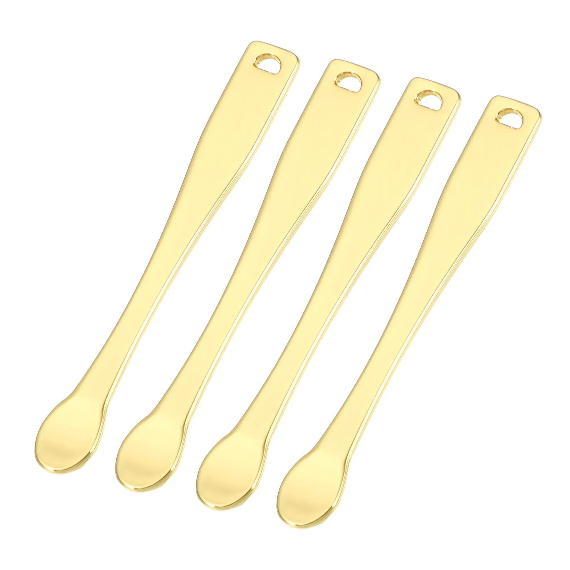 VOCOSTE 4 Pcs Makeup Spatula Mini Spoon, Eye Cream Massage Sticks Beauty Scoop, for Facial Cosmetic Face Cream, Zinc Alloy 2.36"x0.28"