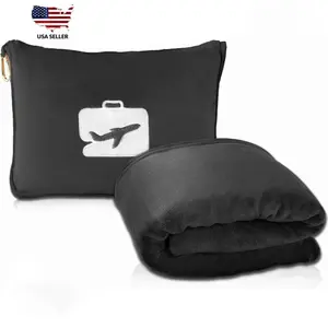 Kosmiko 2-in-1 Travel Blanket & Pillow – Premium Soft Airplane Blanket Compact