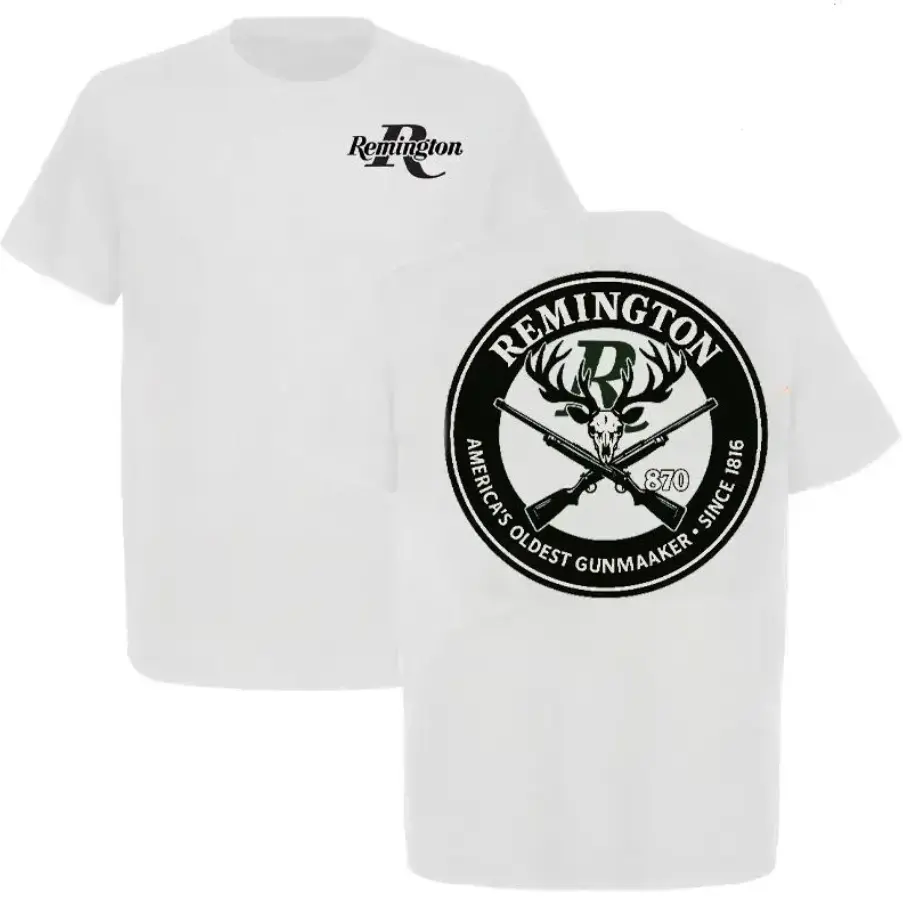 Remington Gunmaker Since 1816 T-Shirt, Skull & Deer Antler Graphic, Classic Hunting Tee, Hunting Tee, Gift for Gun Lovers.