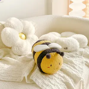 cute soft flower cushion pillow sofa decorative sofa throw pillow little bee backrest  cushion gift