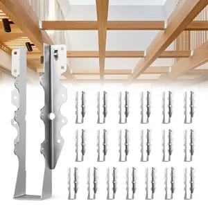 VEVOR 50 Pcs Joist Hanger,  Inner Dimensions 1.57 x 1.50 x 7.83 inch / 40 x 38 x 199 mm, Rafter Hurricane Ties Joist Hangers with Rustproof Coating, Tie Brackets for Floor Deck and Ceiling Trusses