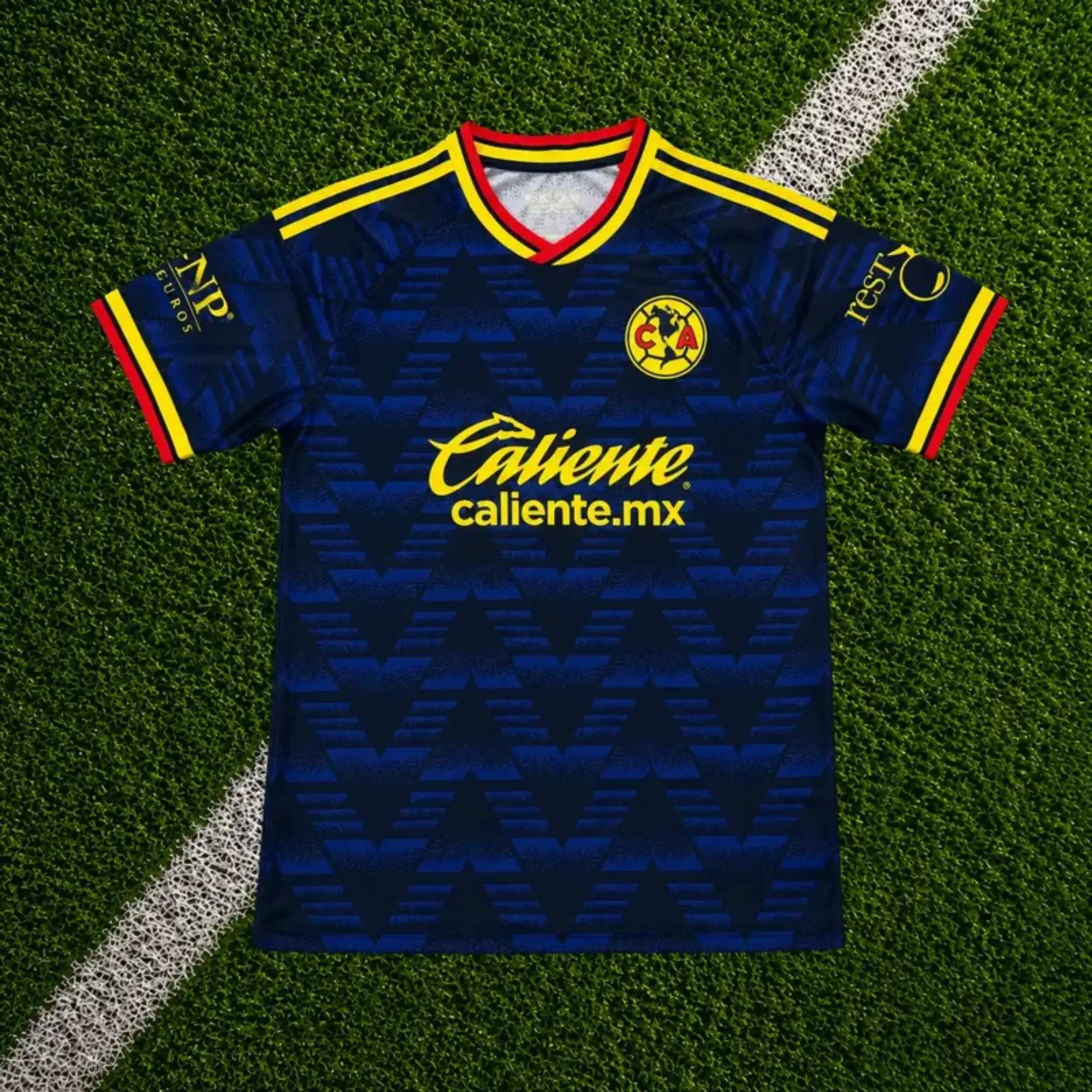 Royal Blue Club America Away 26 27 Soccer Jersey Shirt, Liga MX Fan Gear, Quick-Dry Short Sleeve Mexico Soccer Jersey, Breathable Game Day Sports Top