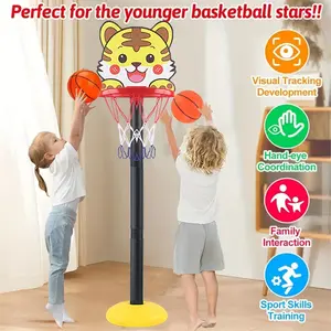 Adjustable Height Kids Basketball Stand Set, Adjustable Basketball Hoops, Portable Basketball Hoop, Easy Assembly, Indoor Outdoor Play, Fun Sports Toy, Perfect Birthday Gift