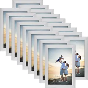 18 Packs 4x6 Silver Multi Picture Frames Set for Family Photos, Artwork, Light Weight Bulk 4 by 6 Frames Pack for Wall Hanging and Table, Stylish Gift Picture Frames