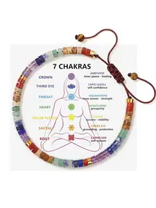 Bohemian Women's Chakra, Healing, Spiritual, Therapeutic Bracelet Crystals and Healing Stones Relieve Anxiety Meditation Empowerment, Emotional Support, Improve Focus, Great for Everyday Wear