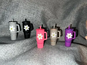 17cm Doll Accessory: Silicone Tumbler Cup with Rhinestones