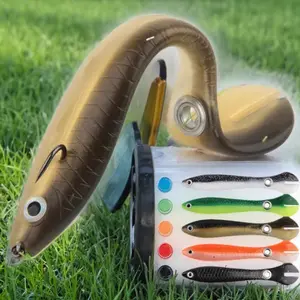 High Elasticity Silicone Swimbait with Anti-Tear Tail Hook, Tangle-Free Design for Bass & Pike Fishing, Freshwater Saltwater Lure, 10cm 6g Professional Fishing Swim Bait Set