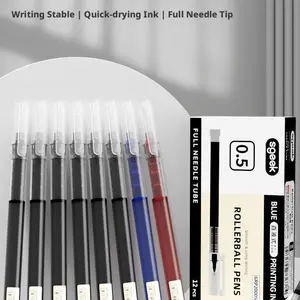 12-Pack of 0.5mm Liquid Ink Rollerball Pens - Professional Grade Fine Point Pens for Office, School & Everyday Use