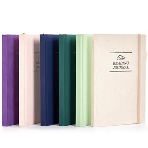 Reading Journal,Book Journal Reading Log-A5 Size 6-color (Pink*Beige*Pine Green*Purple*Pastel Green*Navy)