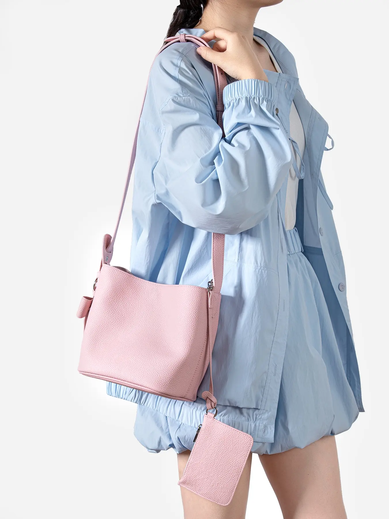 New Arrival Minimalist Crossbody Bag, Versatile Plain Shoulder Bucket Bag, Stylish Small Design Handbag for Everyday Use, Casual Commuter Bag, Crossbody Purse