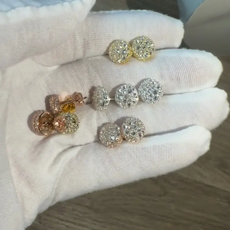 Shiny upside down VVS one clarity moissanite earrings