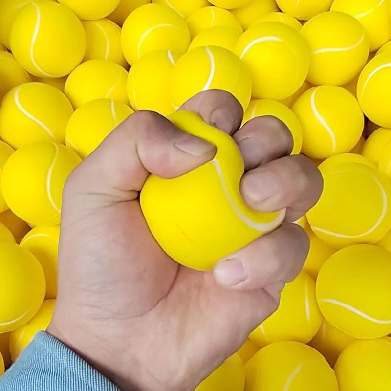 1pc PU Material Tennis Grip Ball, PU Sponge Tennis Ball, Finger Rehabilitation Grip Ball, Toy Ball, Elderly Muscle Atrophy Preve