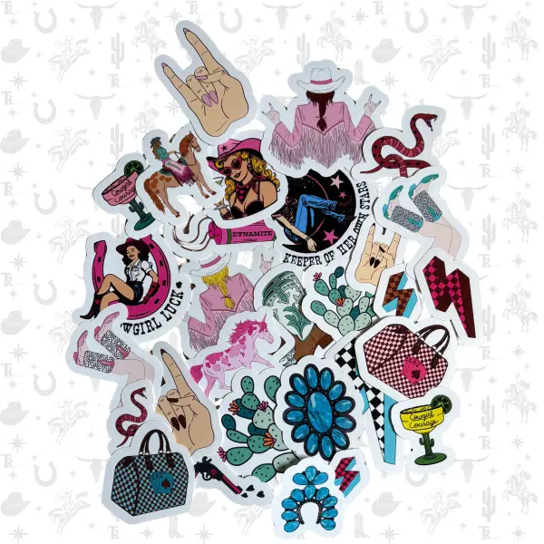 Y'allternative cowgirl sticker pack