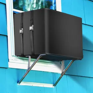 Outdoor Wndow Ar Condtoner Cover -  & nsulated, Black, 24''Wx 15.6''Hx 20''D for External AC Unts