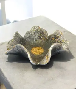 Handmade Large Flowers Resin Bowl, Home Decor Ideas, Decorative Bowl