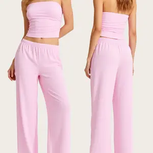 Tube Top & Wide-Leg Pants Set | Soft Lounge Matching Outfit | MayneAttraction