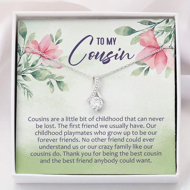 Cousin Necklace, Gifts For Cousin Necklace – Necklace With Gift Box