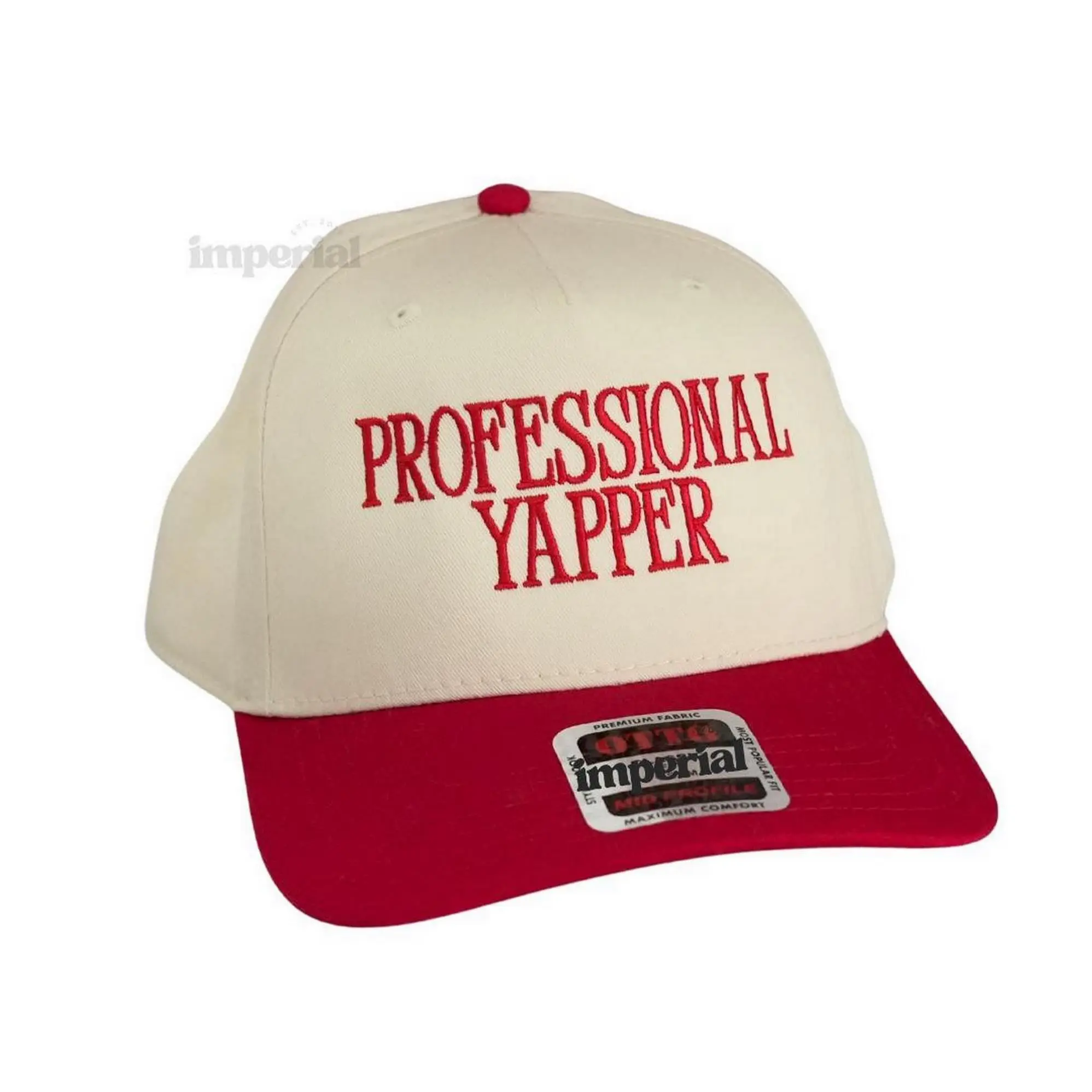 Professional Yapper Embroidered Trucker Hat 2 Funny Statement Cap Premium Otto Cap Adjustable Mesh Back HighQuality Trucker Hat Trendy Gift Embroidered Cap