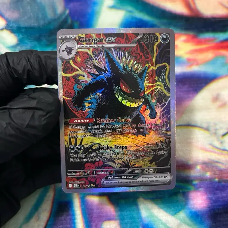 Alien Gengar Handcrafted Card | Holo | Textured Finish | Fan Art Card
