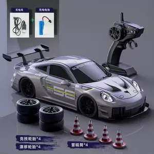 RC Drift Car 2.4GHz 4WD Speed Adjustment LED Lights Extra Tires Obstacle Accessories Kids Racing Gift