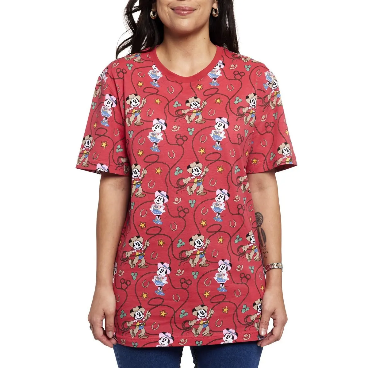 Western Mickey & Minnie Lasso Unisex Tee