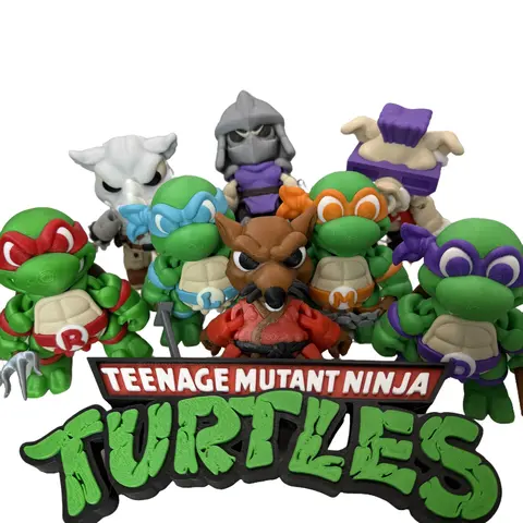 Turtles 3D Printed Flexi Figures