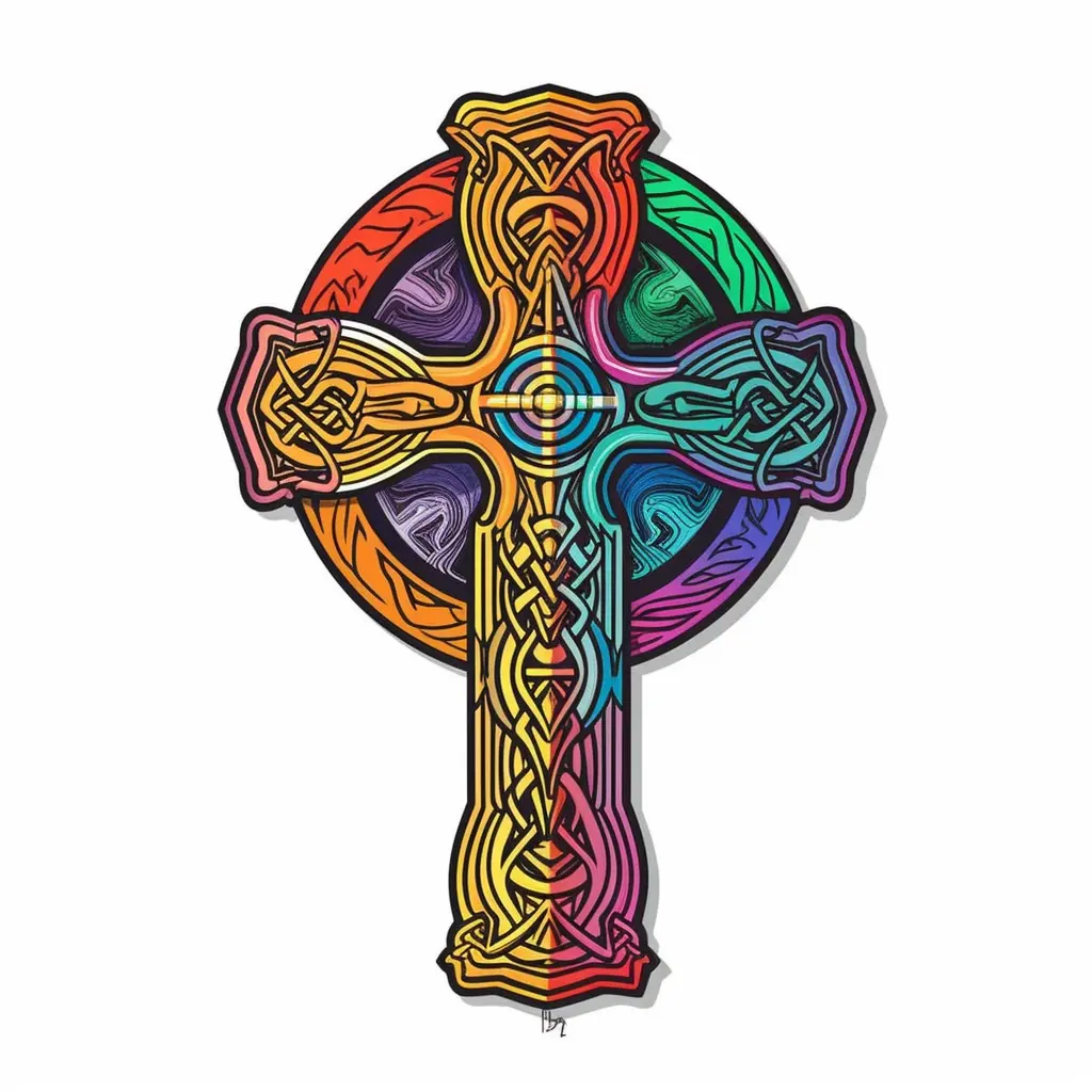 Celtic Cross Vinyl Decal Sticker for Car, Laptop, Tumbler and More. # 008040 Vinyl Decal Sticker for Car Window, Laptop, Tumbler and more. #PR-Celtic Cross Christian
