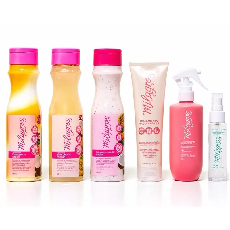 kit Post Decoración - Tratamiento Emergencia Capilar + Shampoo Emergencia Capilar + Bio-repolarizado + Tratamiento Magia Capilar + Desenredante la Martina + Serum Milagros (6 Pack)