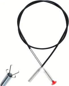 Drain Snake, Drain Clog Remover - Gutter Cleaning Tools Drain Cleaner for Toilet Sewer Shower Kitchen Bathroom Tub Clogged Drains Opener Cleaning Tool, Flexible Grabber Claw Pick Up Reacher (63 inch)