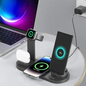 Multi-functional Wireless Charger, Desktop Phone Charger, Electronic Wireless Charger Compatible with iPhone 14 13 12 11 X 8 & Apple Watch & AirPods