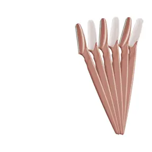 Dermaplane Razor for Women Face – Face Razors for Women & Men, Eye Brow Razors & Face Shaver – Exfoliating Facial Razor & Dermaplaner as Skin Care Tool for Smoother Skin - Blush, 6 pcs