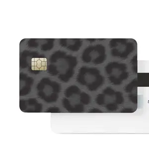 Black Leopard Print Card vinyl credit card skin cover for debit or credit cards