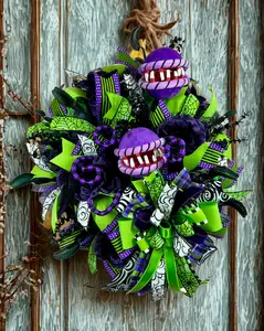 Spooky Venus Fly Trap Halloween Wreath