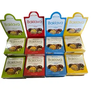 Awesome Baklava - Chocolate Coated Baklava Pistachio, Walnut, Almond, Peanut 3.17 oz