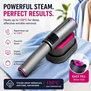 2-in-1 Steam lron &Clothes Steamer -Handheld Portable GarmentWrinkle Remover，Portable Travel Clothing Steamer lron, Fast Heat-Up, LargeSoleplate，90°Swivel Handle, New Year Gift