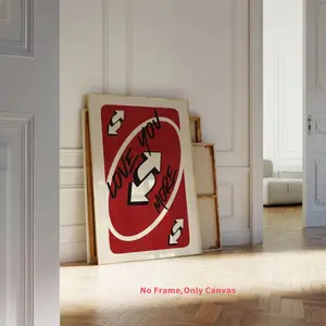 1 piece, frameless vintage poster 'Love You More', printed canvas painting, red vintage wall art, suitable for home, bedroom, Valentine's Day decoration, high-definition canvas poster, frameless, Unframed Art Print