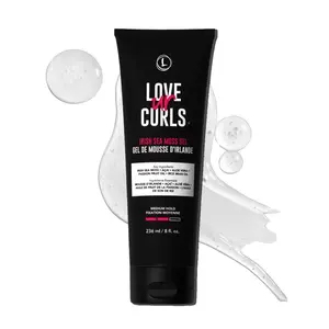 Irish Sea Moss Hair Gel, Medium Hold Hair Styling Curling Gel for Defined Curly Hair, Waves & Coils, Vegan, Cruelty Free, 236mL