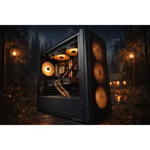 🌑🌲 MIDNIGHT WOOD 76 🌲🌑Ryzen 5 7600X| RX 7600XT 16 GB | 16 GB DDR5| 1.5 TB NVMe| 650W PSU